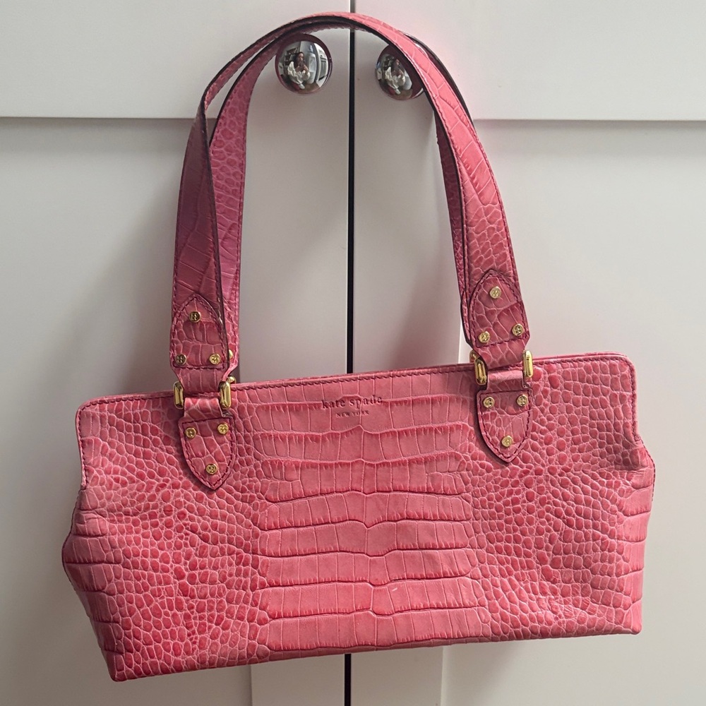 Kate Spade Pink Embossed Shoulder Bag